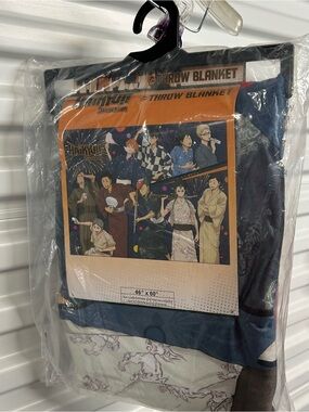 Haikyu!! Navy and Cream Anime Throw Blanket by (Brand)